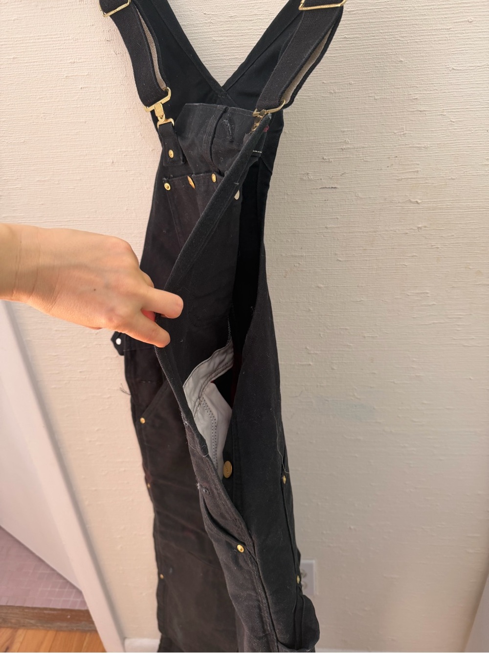 Carhartt Black Canvas insulated Overalls - Picture 4 of 7